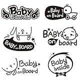 【セーフティーサイン BABY IN CAR ウインドウステッカー】 車のステッカー ステッカー ステッカー 赤ちゃん 車 窓 ウィンドウ デカール 車 シール ウインドウステッカー 9種のデザイン 