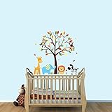 Fabric Animal Decals, Color Me Happy, Tree Decals For Nursery by Nursery Decals and More
