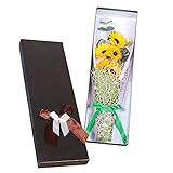 Firlar ソープフラワー シャボンフラワー 夏にぴったり ひまわり 花束 ブーケ　石鹸花 プレゼントお祝い ギフトバック付き