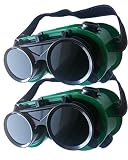 溶接用 ゴーグル サングラス から 防塵 メガネ へ 簡単 切り替え (２個セット)