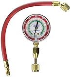Yellow Jacket 40341 Red Pressure Gauge with Quick Coupler and Hose by Yellow Jacket
