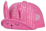 (ラボーグ)La Vogue ベビー 赤ちゃん キャップ メッシュ 野球帽 キッズ 子供 ベースボールハット 男の子 女の子 耳付き UVカット 日焼け止め ローズ