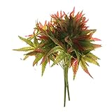 Dovewill 2つ　プラスチック製　紅葉　人工葉　人工植物　人工紅葉　緑　飾り