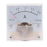 XDiscount アナログ電流計 DC 0-0.1A ホワイト グレー 11491C4 ホワイト グレー 42 x 42mm