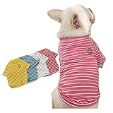 【24HOURS】犬 フレンチブルドッグ ボーダー カットソー フレブル 服 中型犬 半袖 Tシャツドッグウェア ストライプ柄 ペットウェア ペット服 犬 服 洋服 カジュアル おしゃれ 小型犬 大型犬 イエロー レッド ブルー