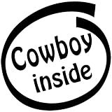 カウボーイ内側、ビニール車デカール、複数の色、複数のサイズ 20-by-20 inches レッド cowboy 1 'R20'
