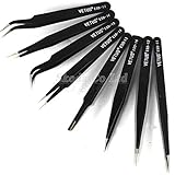 ROOH-VETUS BGA Precision ESD Tweezers 8pcs/set ESD-10~17 stainless steel anti-static tweezers Repair