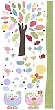 DesignByMaya Nursery tree Wall Decals - Baby Girl Room Nursery art decor Baby owl room wall Stickers