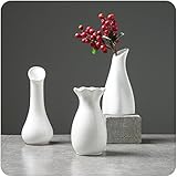 BYM 花入 ミニ和式花瓶セット 一輪挿し 上品白陶器 セット (3セット)