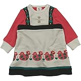 【秋冬物】 chocola(ショコラ) 裏毛エプロン付き風ワンピース 130cm /ブライトレッド NO.CH-1511-58068