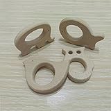 Amyster 12pcs Wood Baby Teether Eco-friendly Nursing Baby Teething Toy Organic Infant Teething Holde
