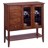 ステンドキャビネット ステンドガラス アンティーク調 サイドボード 北欧 チェスト ステンドグラス