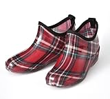 レインブーツ(ショート) チェック柄 L