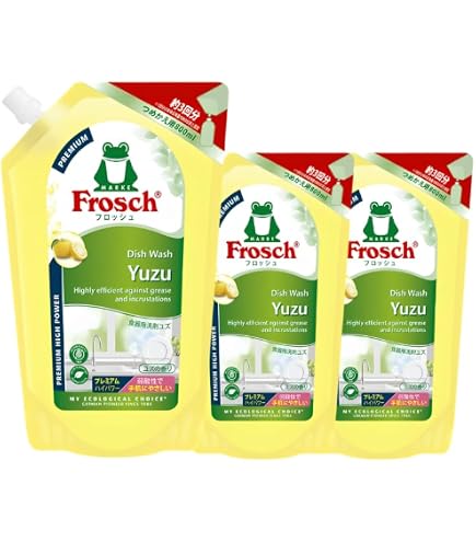 Amazon.co.jp: フロッシュ食器用洗剤ユズ 800ml プレミアム×3本 ポンプ