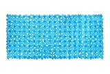 35 " x16 "ノンスリップバスマットブルー|非毒性( BPAフリー)と抗菌