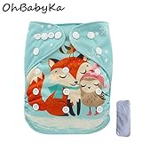 Ohbabyka おむつカバー おむつライナー サイズ調整可 ベビー 赤ちゃん キッズ 布おむつカバー 布オムツカバー 男の子 女の子 かわいい 保育園 入園準備 入園グッズ 入園 準備 布おむつ フ