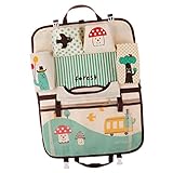 Prettyia オックスフォード布　　車の収納袋　　カーシートバッグ　　折り畳み式　　ママ携帯バッグ　　カメラ　　全2色 - 緑