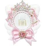 [efShop] 缶バッジ用 ロゼット【ねこ耳 白×ドロップ】痛ロゼット 推し活 猫 缶バッジ 57mm 76mm (ホワイト, ドロップ)