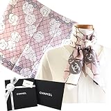 CHANEL 大判 カメリア柄 シルクスカーフ