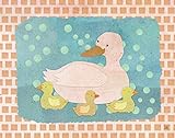 Green Leaf Art Duck and Baby Ducks Canvas Art [並行輸入品]