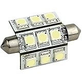 Lunasea Pointed Festoon 9 LED Light Bulb - 42mm - Cool White