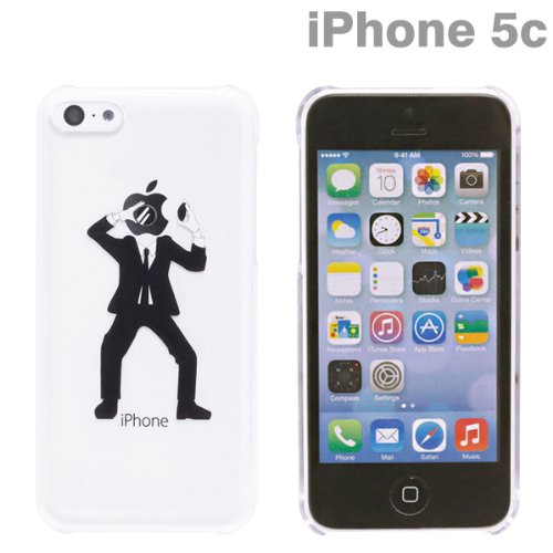 docomo au SoftBank iPhone 5c 専用 Applus アップラス ハード クリア iPhone5C ケース カバー ジャケット (林檎泥棒)
