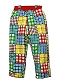 【254821 パッチワーク柄 中綿入り スノーパンツ はっ水加工】 (80サイズ, 1レッド)