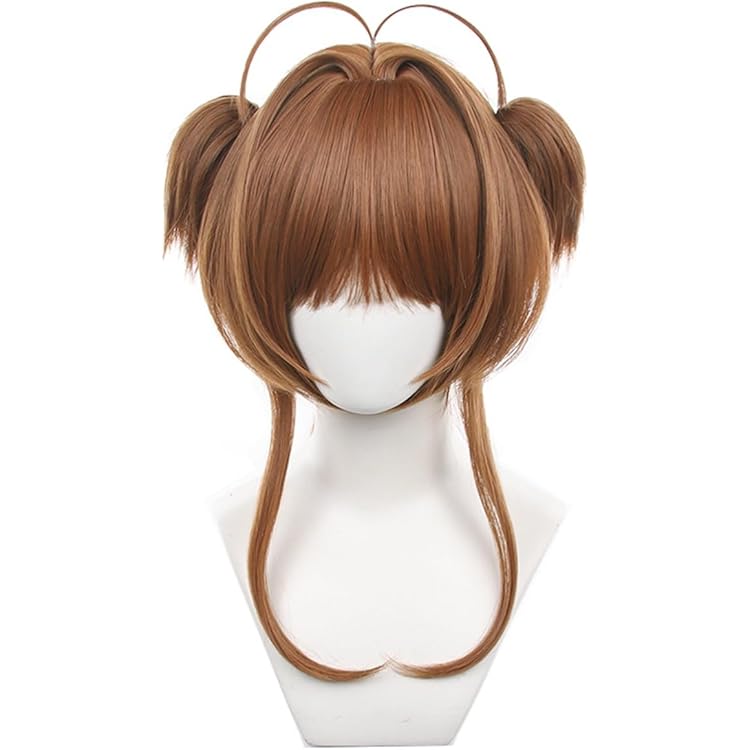 Amazon.co.jp: コスプレウィッグ 木之本 桜 さくら ブラウン 耐熱