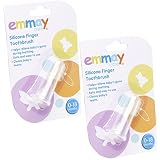2 x Emmay Care? Children Kids Baby Health Clear Silicone Finger Toothbrush by Emmay Care