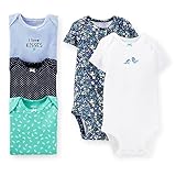 Carter's (カーターズ) :: ロンパース ボディスーツ 半袖 5枚組 綿100% :: 5-Pack Short-Sleeve Bodysuits :: NB (50-55cm) :: 3.