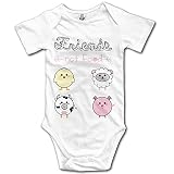 ユニセックスAnimal Friends Not Food BabyロンパースBaby Onesie Short SLEV カラー: ブラック