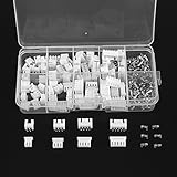40sets Dupontターミナルコネクタキット2p 3p 4p 5ピン2.54mmピッチ端子ハウジングピンヘッダコネクタホワイト