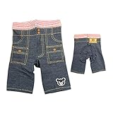 mikihouse Double_B(ミキハウスダブルB)モンキーパンツ風８分丈スパッツ ９０ｃｍ,インディゴブルー