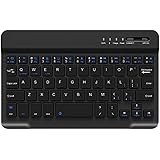 ウルトラスリム Bluetooth ワイヤレスキーボード 充電式 無線キーボード 薄型 タブレット/iPad/iPhone/スマホ/ノートパソコン/スマートフォン/iOS/Android/Windowsに対応 (7インチ, 黒)