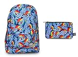 My Little Pony Rainbow Dash Pattern Print Backpack Back Pack and Pencil Case Bundle Set [並行輸入品]