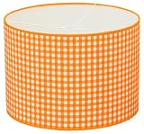 Taftan Checks 7mm Pendant Lampshade Diameter 35cm (Big, Orange) by Taftan