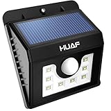 HuaFu（改善版） 8 LED センサーライト ソーラーライトLEDライト 人感センサー搭載 アウトドアライト 屋外照明 防水IP44 玄関/壁掛け/パルコニー/ガーデン/庭/駐車場などに照明用 夜