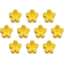 Amazon.co.jp: ヘアクリップ ミニ 花【イエロー】黄色 小さめ かわいい