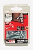 Molly中空メタルLフックキャビティfixing、8 x 33 mm – Pack of 5