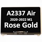 新しい 修理交換用 純正 适用于 For MacBook Air A2337 M1 2020 2021 2022 EMC3598 ローズゴールド LCDスクリーンアセンブリ