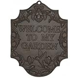 Iron Welcome to My Garden Plaque
