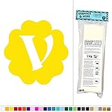 レターV初期 – Fun Inフラワーキッズ用ガールズベビールーム – ビニールステッカーデカール壁アート装飾 イエロー 061116W5383_Yellow