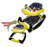 Big Oshi 2 in 1 Baby Activity Walker and Rocker, Black/Yellow by Big Oshi