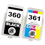 BC-360XL (BK/顔料 ブラック) + BC-361XL (CL/3色カラー)【合計2本セット】 最新 互換 《詰め替えインク》 (大容量) 360 361 BC-360 BC-361 BC360 BC361 BC360XL BC361XL 補充用 純正カートリッジ対応 Canon キャノン (対応機種: PIXUS TS5330 / TS5430)【STAR JET製】