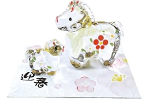 クラフトマンハウス 2026年(令和8年) 干支 午年 馬 午 金彩 硝子 親子飾り・大小