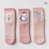 Nice Days（ナイス　ディズ）　 【3足セット】秋冬 ベビー 靴下 キッズ ソックス 女の子 男の子 可愛い 動物柄 ふわふわ 暖かい 保温 出産祝い 子供の日 ギフト (3-5歳, 3#)