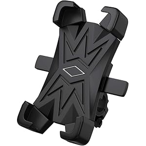 SHINEZONE バイク スマホ ホルダー 自転車用 振れ止め 携帯ホルダー スマホ 角度調整 片手操作 自由調節 3…