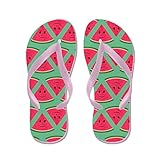 lplpol Smiling漫画スイカパターンFlip Flops for Kids and大人用ユニセックスビーチサンダルプールシューズパーティースリッパ カラー: ピンク