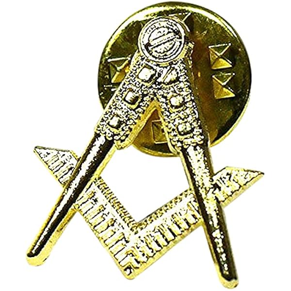 Amazon | フリーメイソン コンパス シンボル ピンバッジ｜ピンズ