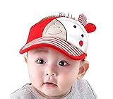 出産祝い　赤ちゃん　ベレー　 幼児　UV 　日除け帽　帽子　キャップ　ハット　快適　柔らかい　43-48ｃｍ 6-12ヶ月（レッド）